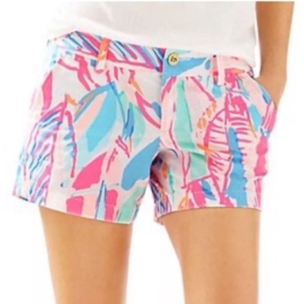 Lilly Pulitzer Callahan Shorts Out of the Sea Print Womens 4 Resortwear Preppy